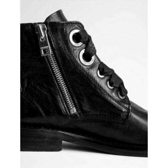 NEW ZADIG & VOLTAIRE laureen roma leather boot in black - Picture 7 of 9